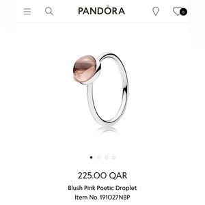 Blush Poetic droplet ring